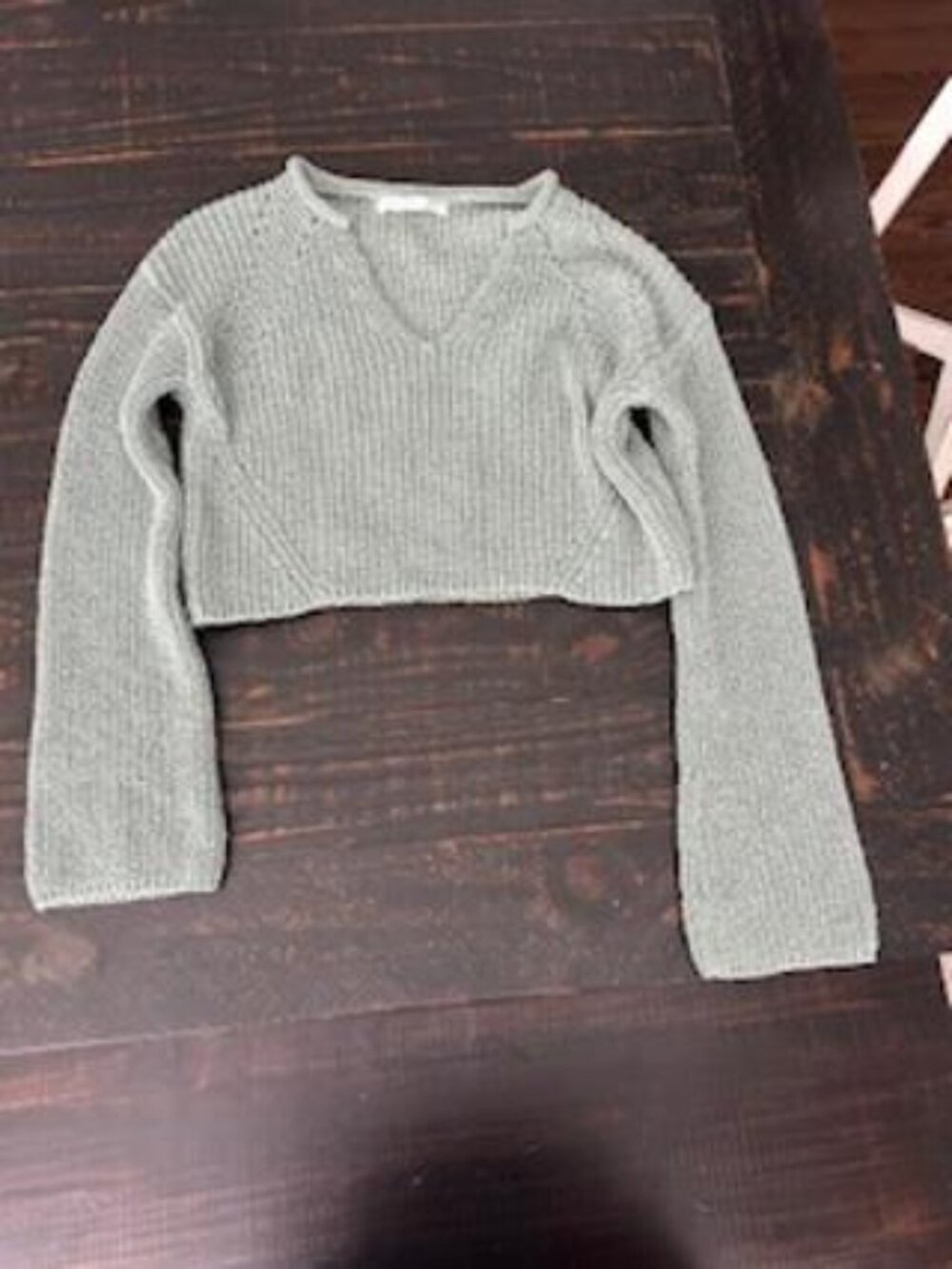 Green crop sweater from Altar'd State